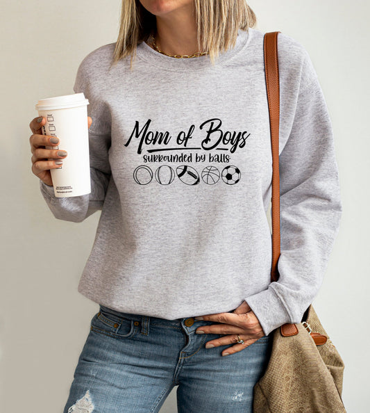 Mom of Boys Sweatshirt, Mama sweatshirt ,Boy mama sweatshirt,Gift for mom ,Mom shirt, Crewneck - Custom Delight 90 LLC