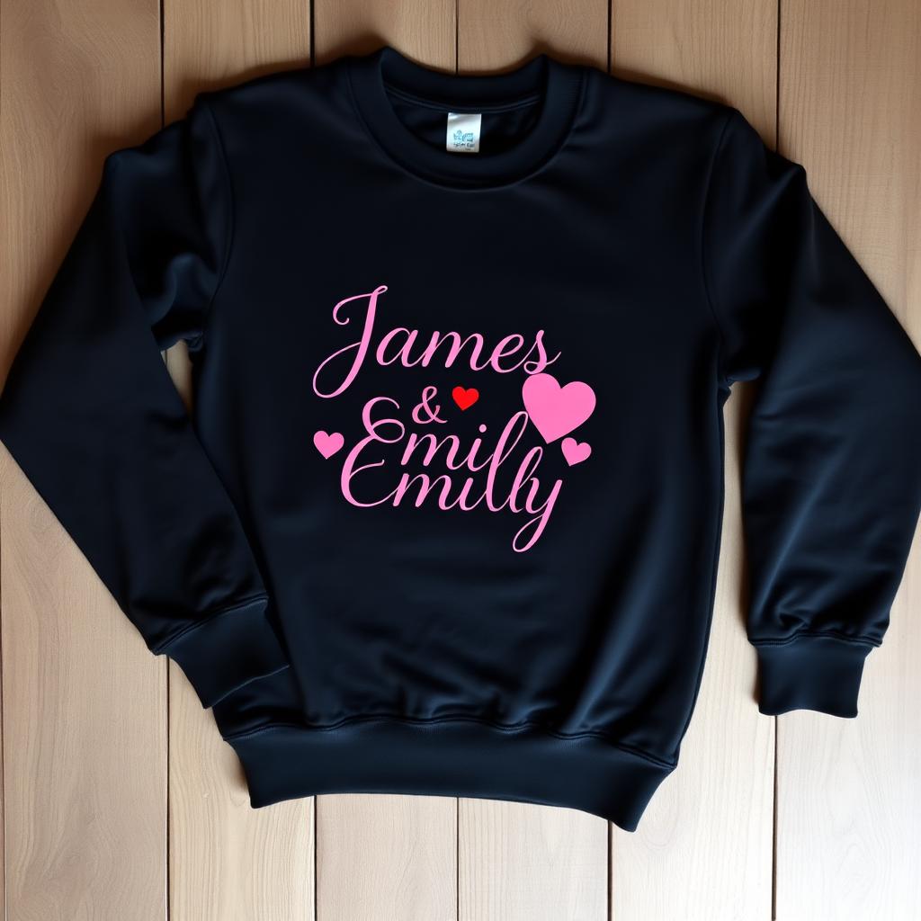 Valentine's Couples Sweatshirt - Black