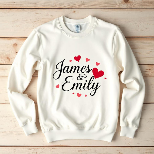 Valentine's Couples Sweatshirt - White