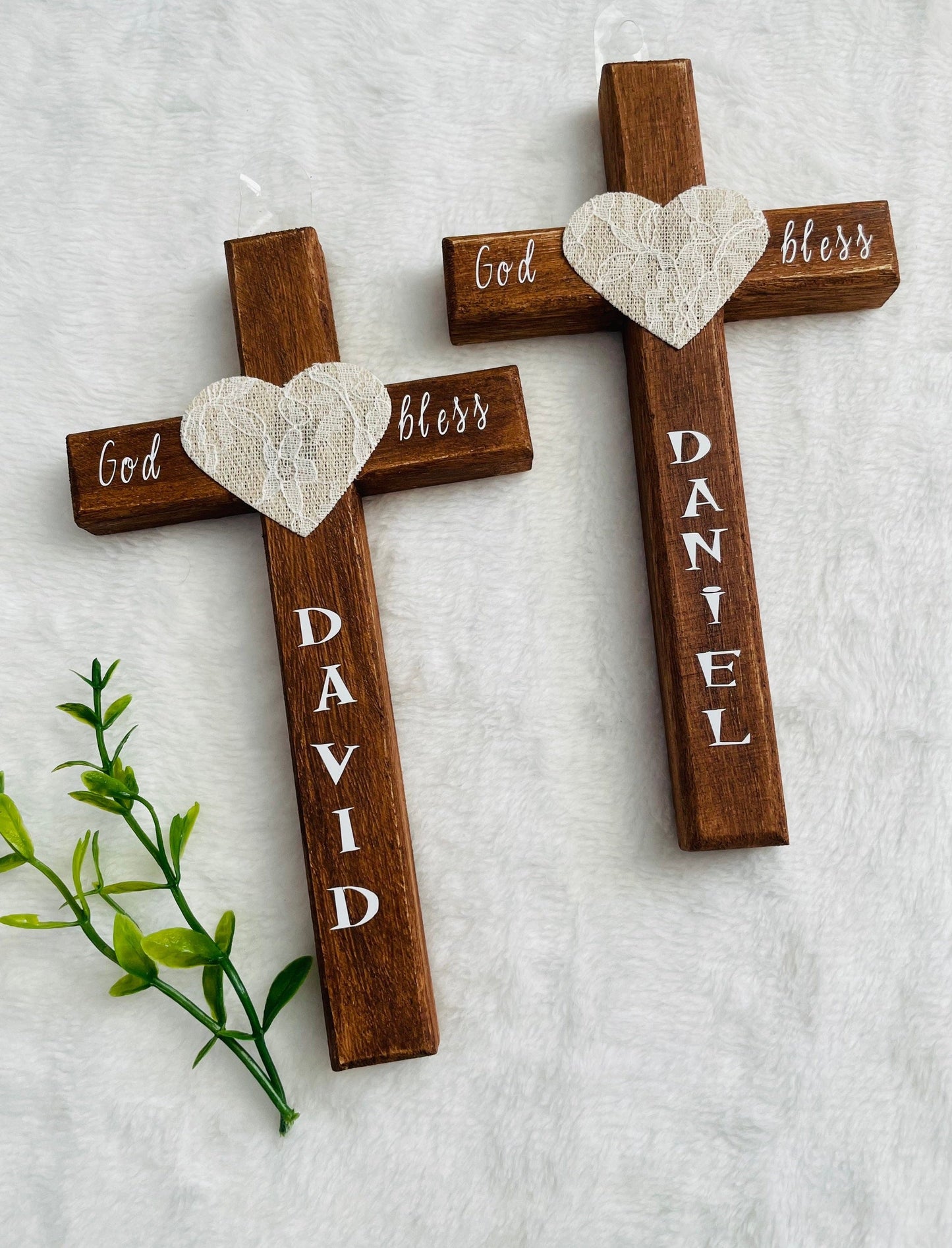 Personalized cross - Yoyo home decor